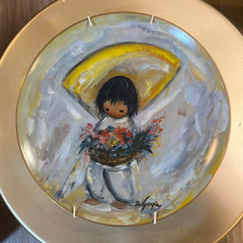 De Grazia Collector Plate " The Flower Boy " The Children Series.
